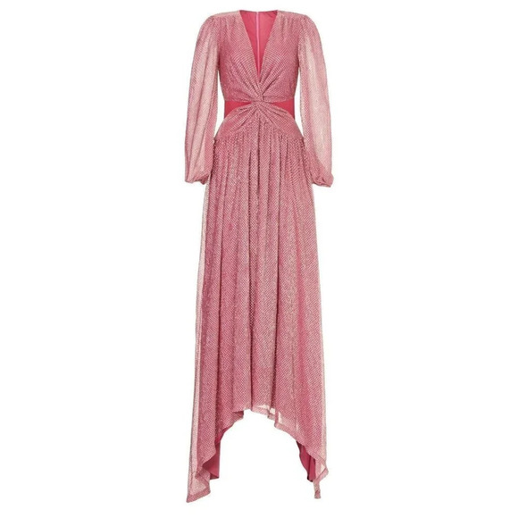 Ramy Brook Lebron Metallic Cutout Gown in Pink Womens Long dress Maxi - Picture 3 of 16